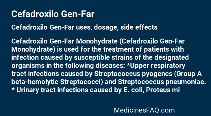 Cefadroxilo Gen-Far