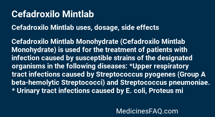 Cefadroxilo Mintlab