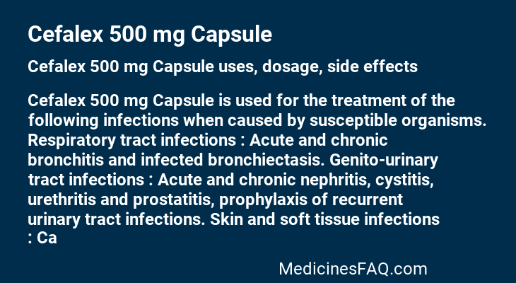 Cefalex 500 mg Capsule