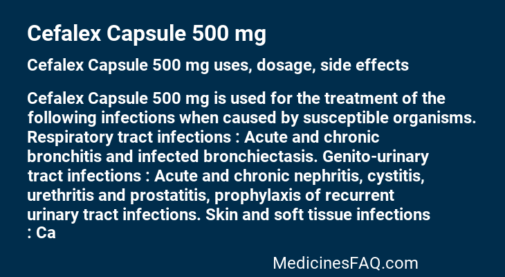 Cefalex Capsule 500 mg