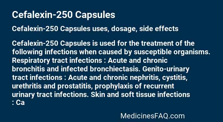 Cefalexin-250 Capsules