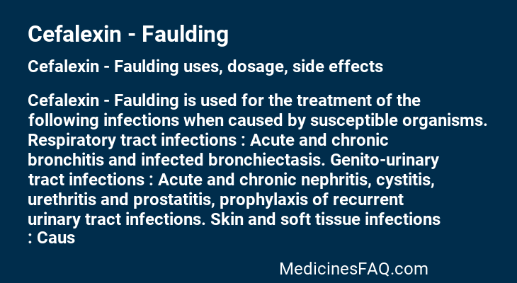 Cefalexin - Faulding