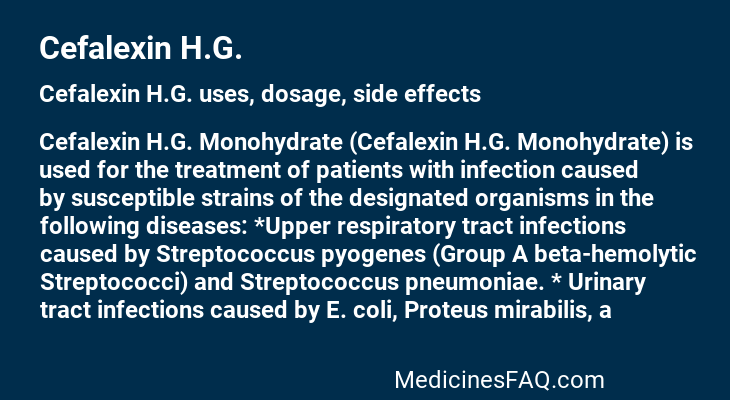 Cefalexin H.G.