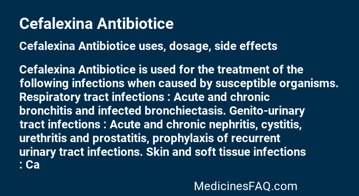 Cefalexina Antibiotice