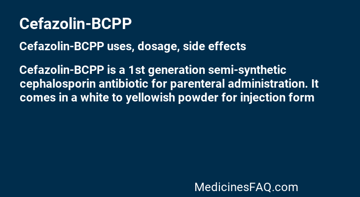 Cefazolin-BCPP