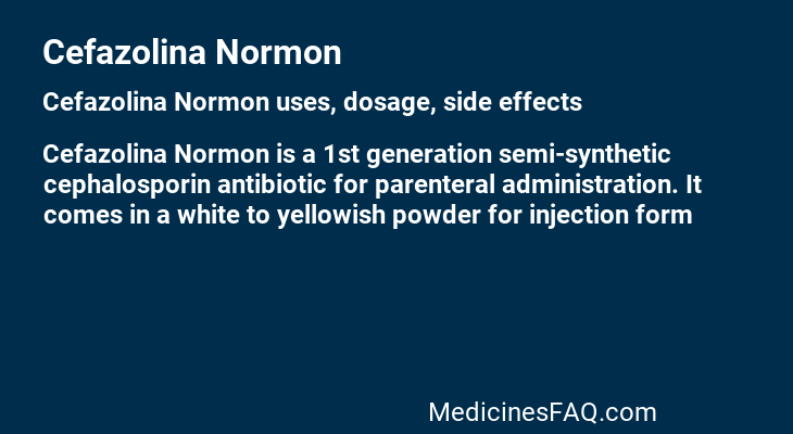 Cefazolina Normon