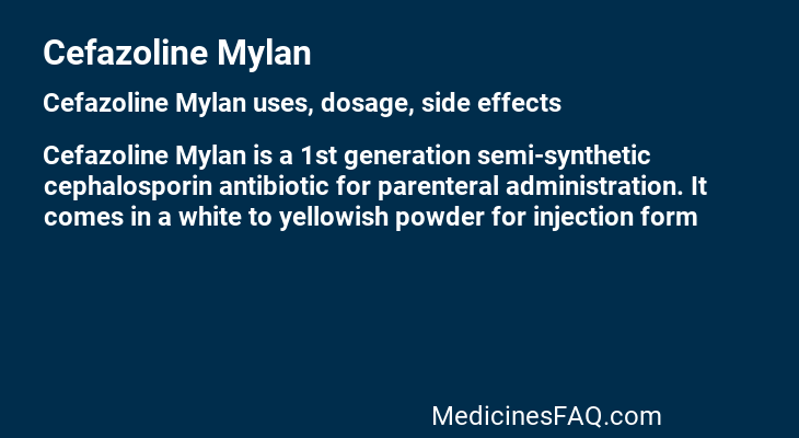 Cefazoline Mylan