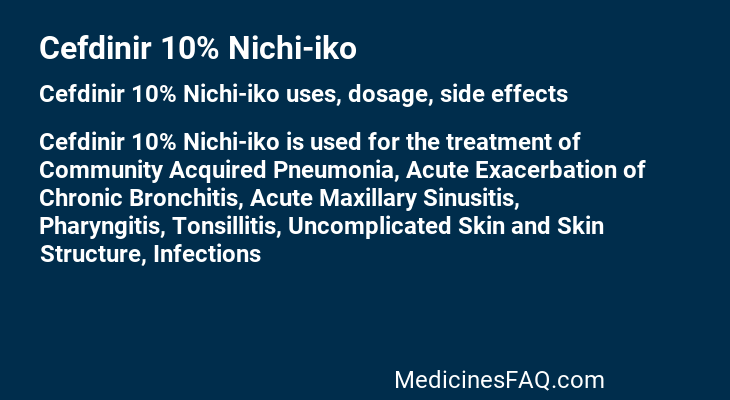 Cefdinir 10% Nichi-iko