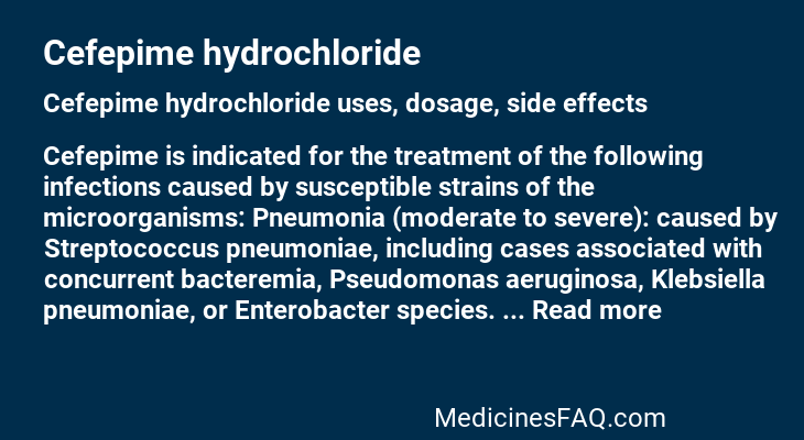 Cefepime hydrochloride