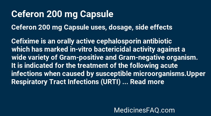 Ceferon 200 mg Capsule