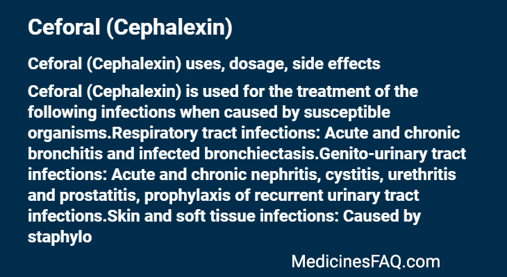 Ceforal (Cephalexin)