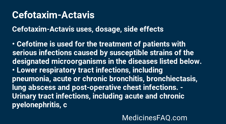 Cefotaxim-Actavis