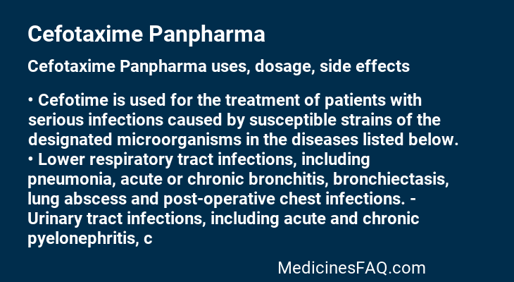 Cefotaxime Panpharma