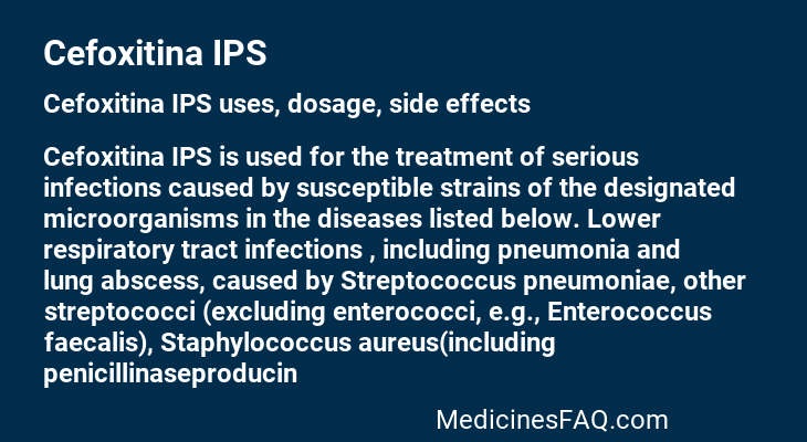 Cefoxitina IPS