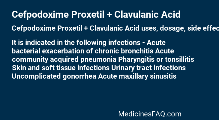 Cefpodoxime Proxetil + Clavulanic Acid