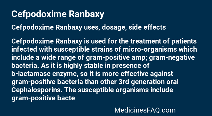 Cefpodoxime Ranbaxy