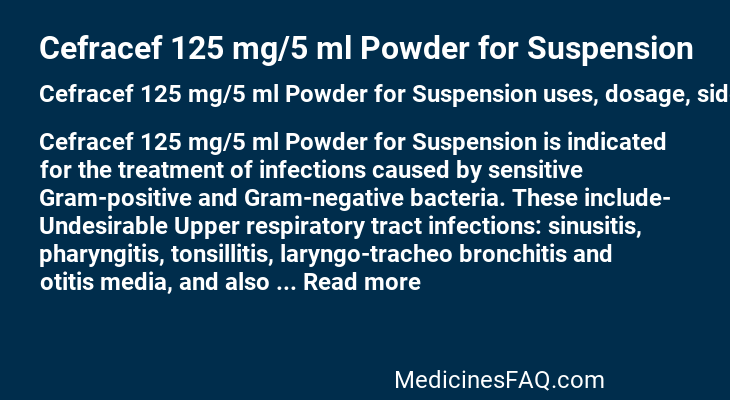 Cefracef 125 mg/5 ml Powder for Suspension