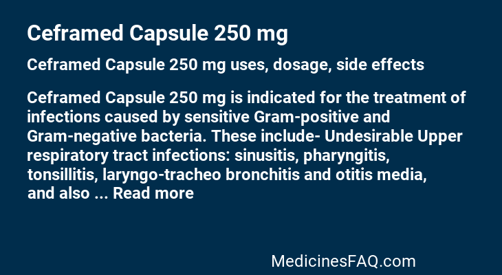 Ceframed Capsule 250 mg