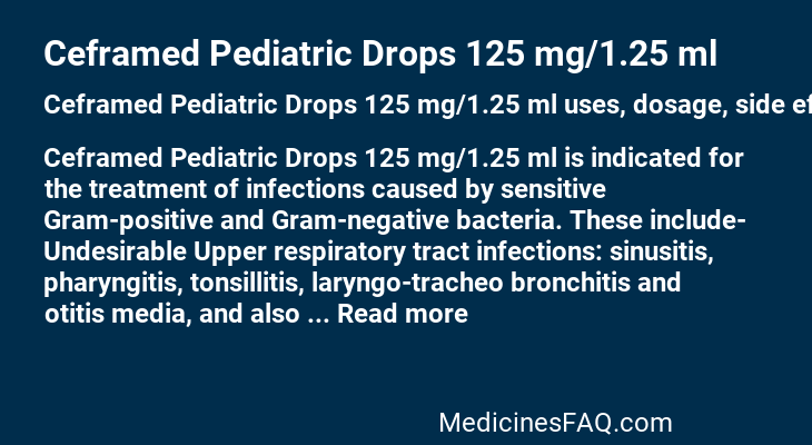 Ceframed Pediatric Drops 125 mg/1.25 ml