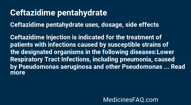 Ceftazidime pentahydrate