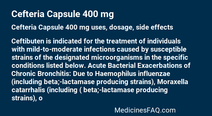 Cefteria Capsule 400 mg