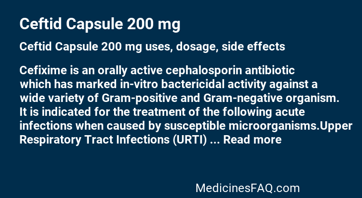 Ceftid Capsule 200 mg