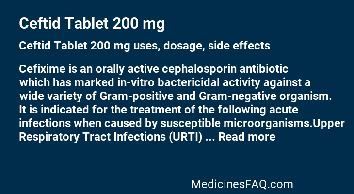 Ceftid Tablet 200 mg