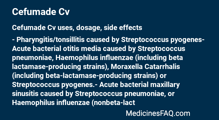 Cefumade Cv