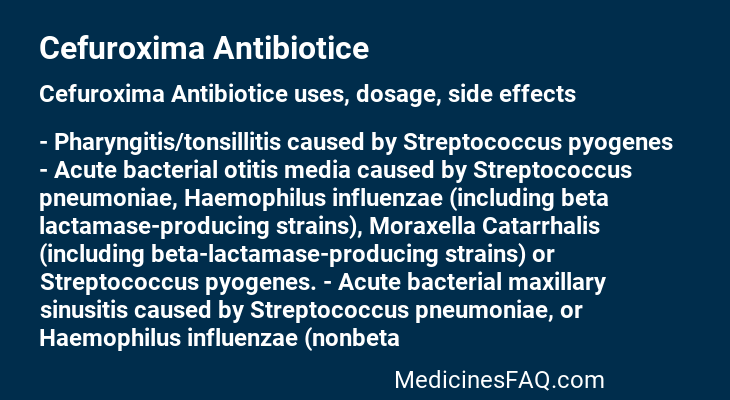 Cefuroxima Antibiotice