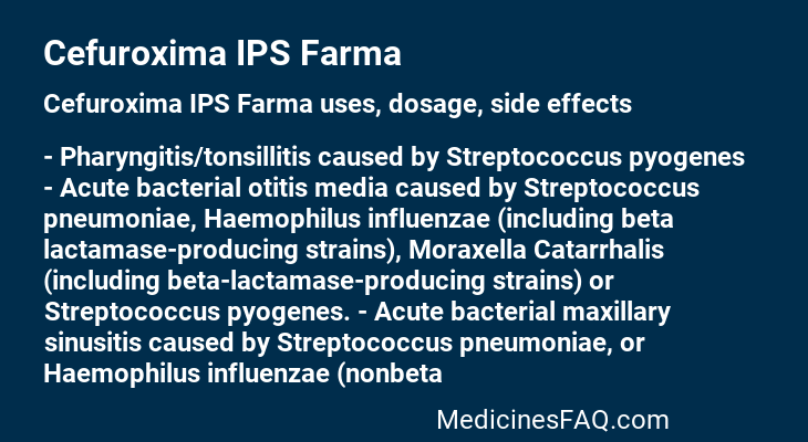 Cefuroxima IPS Farma