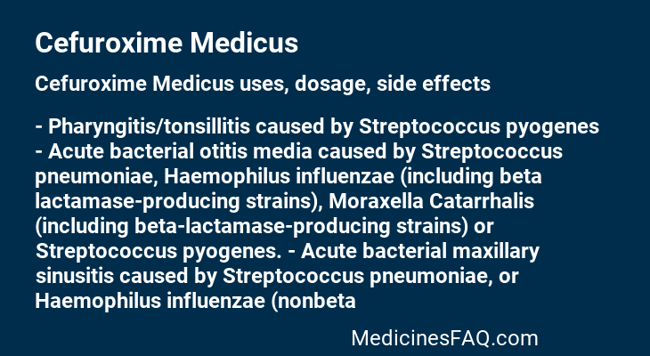 Cefuroxime Medicus