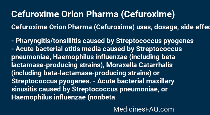 Cefuroxime Orion Pharma (Cefuroxime)