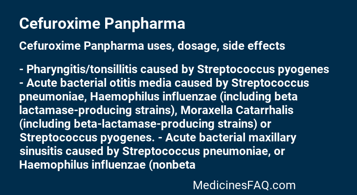 Cefuroxime Panpharma
