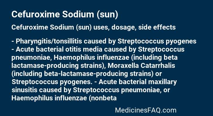 Cefuroxime Sodium (sun)