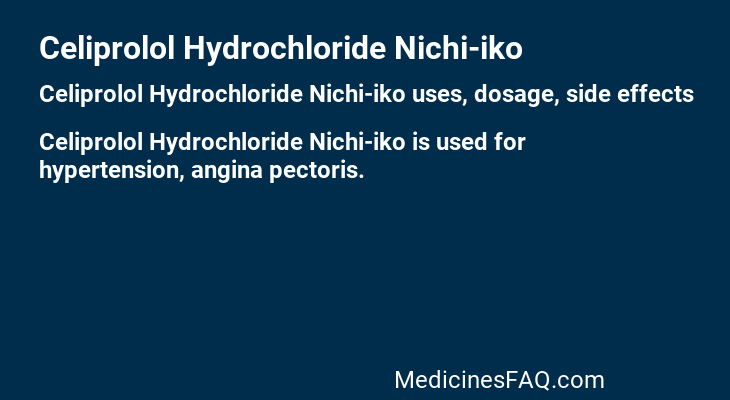 Celiprolol Hydrochloride Nichi-iko