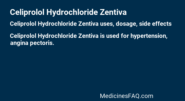 Celiprolol Hydrochloride Zentiva