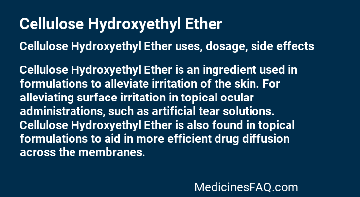 Cellulose Hydroxyethyl Ether