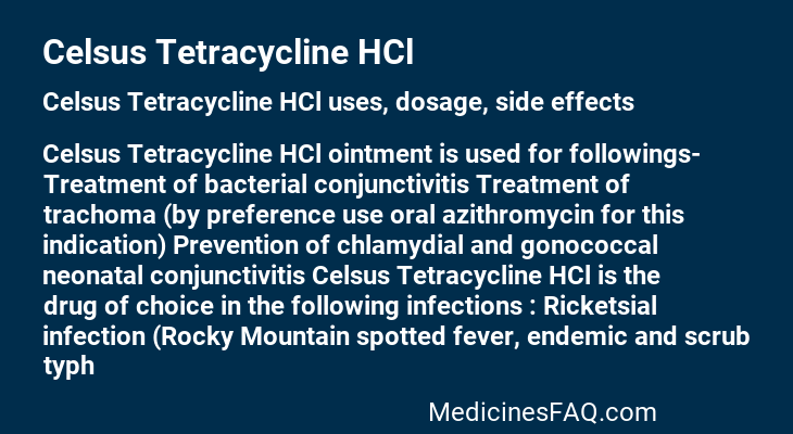 Celsus Tetracycline HCl