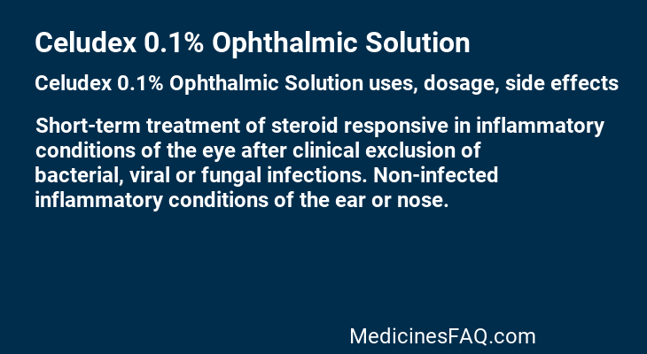 Celudex 0.1% Ophthalmic Solution