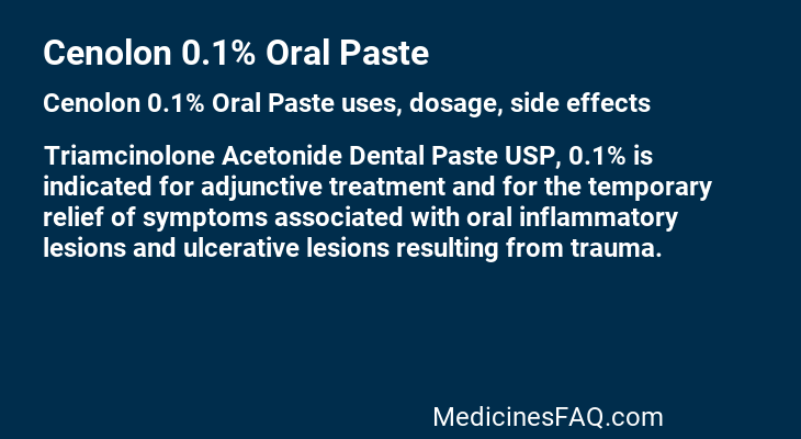 Cenolon 0.1% Oral Paste