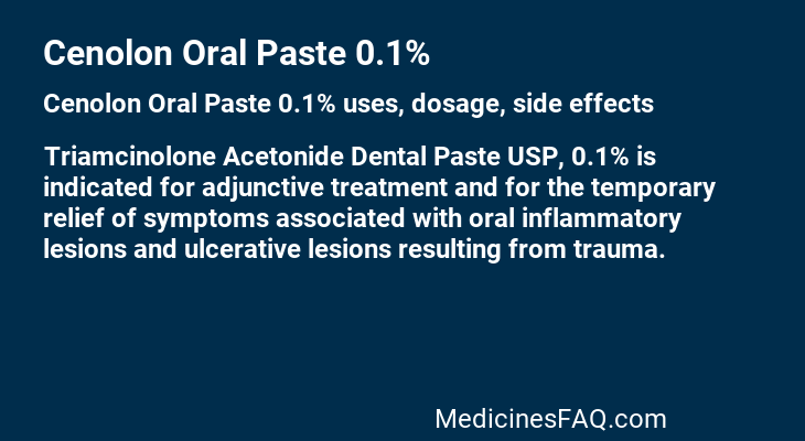 Cenolon Oral Paste 0.1%