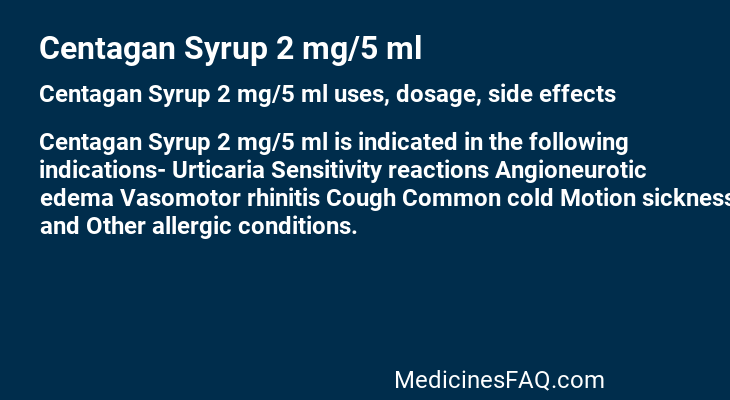 Centagan Syrup 2 mg/5 ml