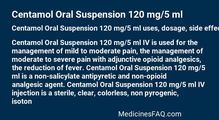 Centamol Oral Suspension 120 mg/5 ml