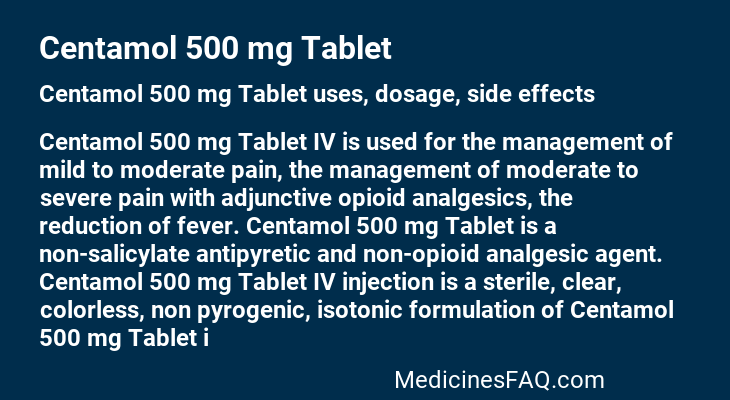 Centamol 500 mg Tablet