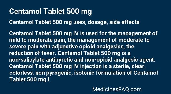 Centamol Tablet 500 mg