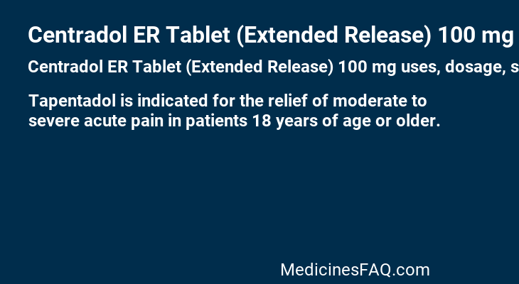 Centradol ER Tablet (Extended Release) 100 mg