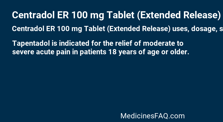 Centradol ER 100 mg Tablet (Extended Release)