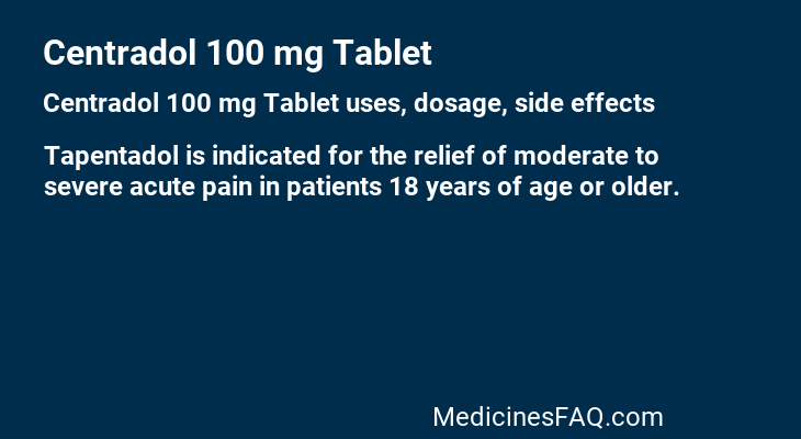 Centradol 100 mg Tablet