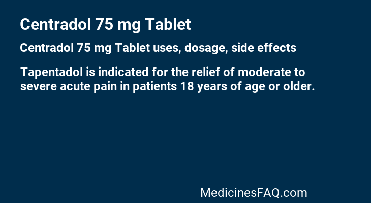 Centradol 75 mg Tablet