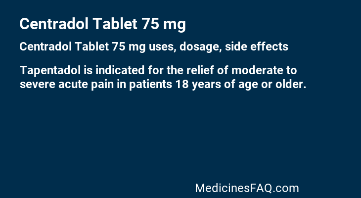 Centradol Tablet 75 mg